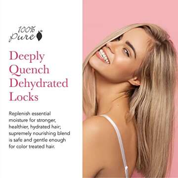 100% PURE Moisture Drench Conditioner Glossy Locks Moisturizer & Shine Replenishment Dry Hair Treatm...