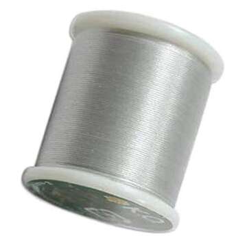 3 Color Bundle: Japanese Nylon Beading K.O. Thread for Delica/Seed Beads, White, Black & Light Grey 50 Meters per Color