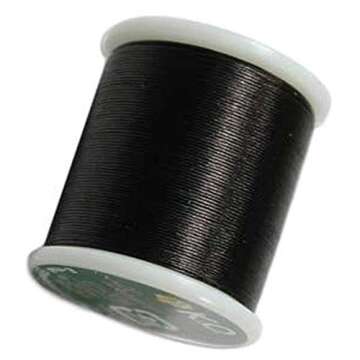 3 Color Bundle: Japanese Nylon Beading K.O. Thread for Delica/Seed Beads, White, Black & Light Grey 50 Meters per Color
