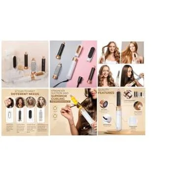 ZASH GLAM 5-in-1 Hair Dryer Brush - Compact, Portable, Ionic, 1000W