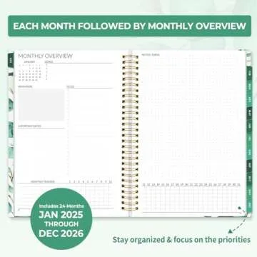 2025-2026 SUNEE Monthly Planner with Bonus Pages
