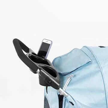 VIVO Four Wheel Pet Stroller, for Cat, Dog and More, Foldable Carrier Strolling Cart, Multiple Colors (Blue)