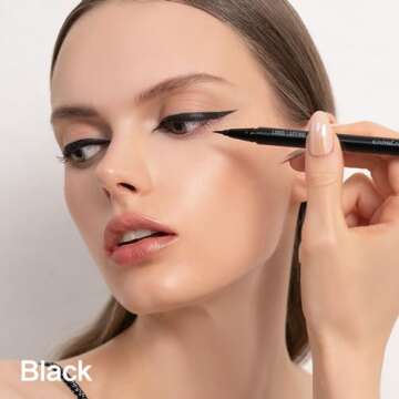 CARSLAN Liquid Eyeliner, Black Eyeliner Liquid Liner, 12H Longlasting Eyeliners, Waterproof & Smudge...