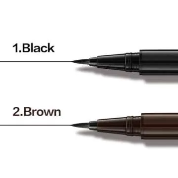 CARSLAN Liquid Eyeliner, Black Eyeliner Liquid Liner, 12H Longlasting Eyeliners, Waterproof & Smudgeproof High Pigmented Eyeliners for Eye Makeup, Black