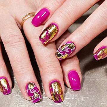 12 Boxes Gold Silver Copper Rainbow Foil Paillette Chip Foil Nail Glitter Nail Art Design Decoration