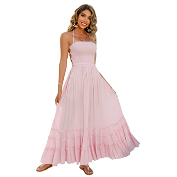 Stylish R.Vivimos Women's Summer Backless Long Dress