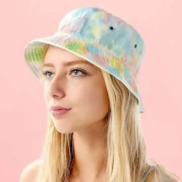 Bucket Hat - Unisex 100% Cotton & Denim UPF 50 Packable Summer Travel Beach Sun Hat(S/M, Putty)