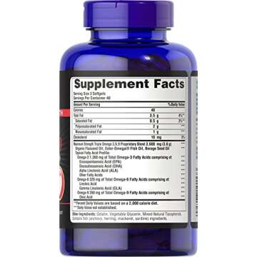 Puritan's Pride Triple Omega 3-6-9 Fish, Flax & Borage Oils, 120 Count