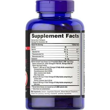 Puritan's Pride Triple Omega 3-6-9 Fish, Flax & Borage Oils, 120 Count