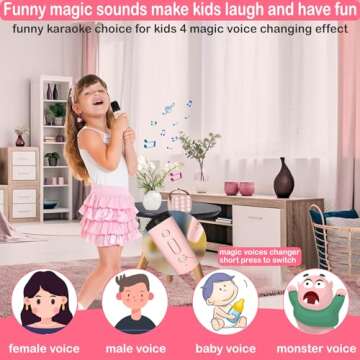 Mini Karaoke Machine for Kids & Adults, Best Gift for Ages 4-12 Years