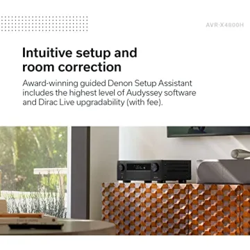 8K UHD Denon AVR-X4800H Receiver with Bluetooth and Wi-Fi