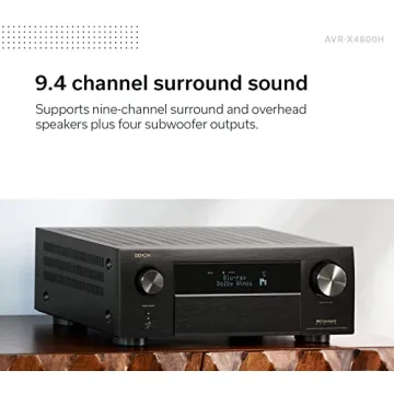 8K UHD Denon AVR-X4800H Receiver with Bluetooth and Wi-Fi