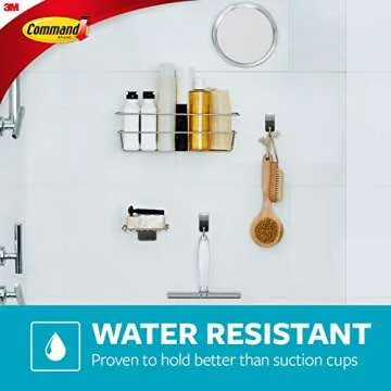 Command Bath Water Resistant Strips - Damage-Free Organization