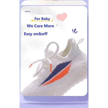 Ubestpak Toddler/Little Kid Boys Girls Shoes Running/Walking Sports Sneakers White003 Size 4
