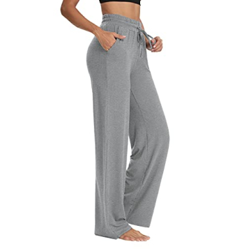 Sarin Mathews Womens Yoga Sweatpants Wide Leg Lounge Pajamas Pants Comfy Drawstring Workout Joggers ...