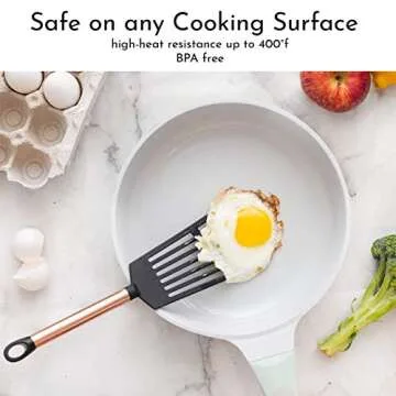 Black and Copper Kitchen Utensils w/Copper Utensil Holder -18PC Black and Copper Cooking Utensils Set Includes Black Measuring Cups & Spoons -Copper Kitchen Accessories, Rose Gold Kitchen Accessories