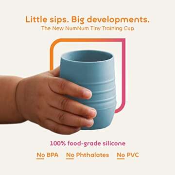 NumNum Cup for Ages 4+ months - 2oz Non-Slip & Easy To Grip Training Cups, Perfect for Drinking & Se...