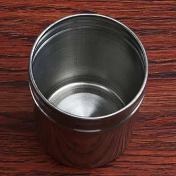 2 PCS Chocolate Shaker Coffee Powder Cocoa Flour Icing Sugar Sifter Stainless Steel Mesh Shaker Powder Cans with Lid for For Baking Cooking Home Restaurant