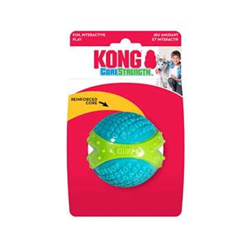 KONG CoreStrength Ball - Dog Dental Chew Toy - Durable, Multi-Layered Dog Toy for Enrichment Play & ...
