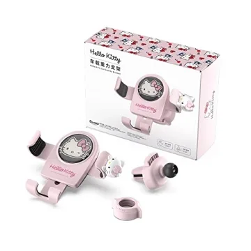 WIEEZN Cute Pink Cat Air Vent Car Phone Mount