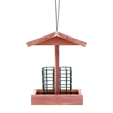 Cedar Wooden Bird Feeder for Backyard Birding