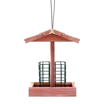 Cedar Wooden Bird Feeder for Backyard Birding