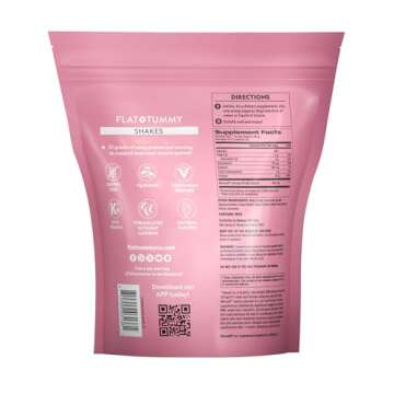 Flat Tummy Shakes - Chocolate, 20 Servings, EBT Eligible – Post GLP-1 Protein Supplement, High Pro...