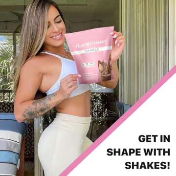 Flat Tummy Shakes - Chocolate, 20 Servings, EBT Eligible – Post GLP-1 Protein Supplement, High Protein, Zero Sugar, Keto-Friendly Meal Replacement with Clinically Studied Morosil®