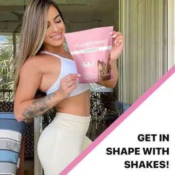 Flat Tummy Shakes - Chocolate, 20 Servings, EBT Eligible – Post GLP-1 Protein Supplement, High Protein, Zero Sugar, Keto-Friendly Meal Replacement with Clinically Studied Morosil®