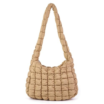Chic Rejolly Puffer Quilted Shoulder Bag - Lightweight, Trendy Tote for All Occasions