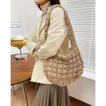 Rejolly Stylish Puffer Quilted Shoulder Bag for Women