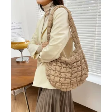 Rejolly Stylish Puffer Quilted Shoulder Bag for Women