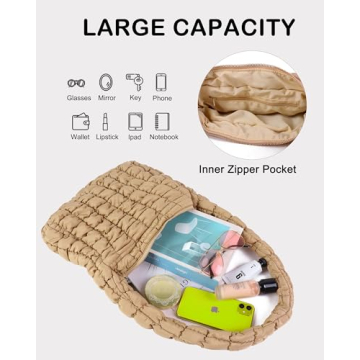 Rejolly Stylish Puffer Quilted Shoulder Bag for Women