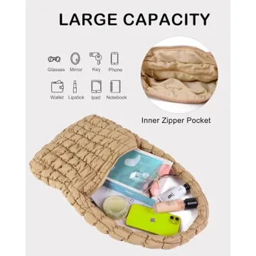 Rejolly Stylish Puffer Quilted Shoulder Bag for Women