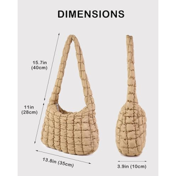 Rejolly Stylish Puffer Quilted Shoulder Bag for Women