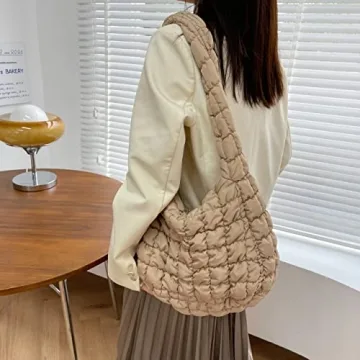 Rejolly Stylish Puffer Quilted Shoulder Bag for Women