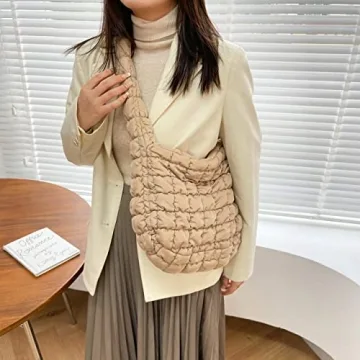 Rejolly Stylish Puffer Quilted Shoulder Bag for Women