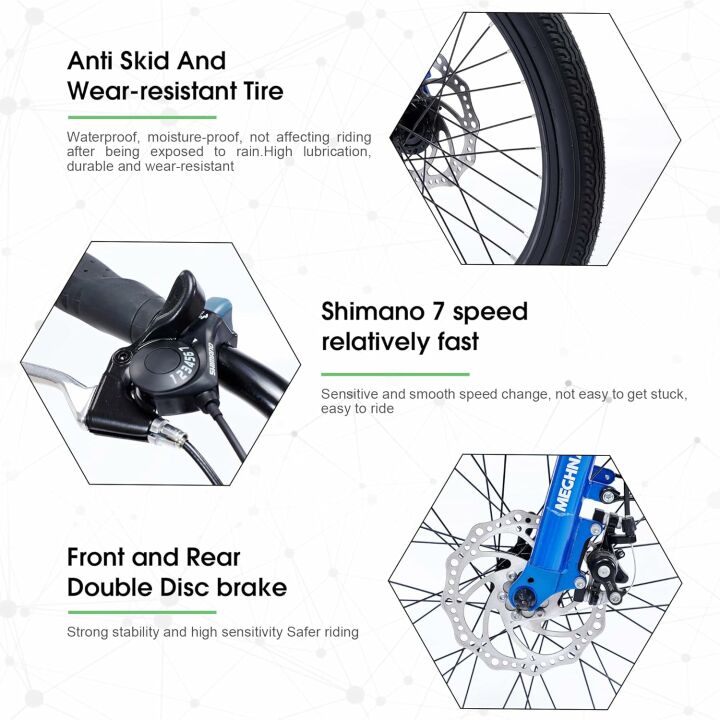 ZUKKA 20 Inch Tandem Folding Bicycle for Adults