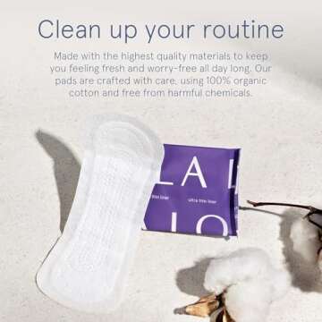 LOLA Ultra Thin Organic Panty Liners - 56 Count