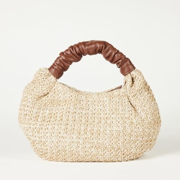 The Drop Women's Addison Soft Volume Top Handle Bag, Natural Straw, One Size