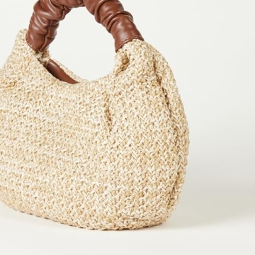 The Drop Women's Addison Soft Volume Top Handle Bag, Natural Straw, One Size