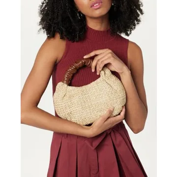 The Drop Women's Addison Soft Volume Top Handle Bag, Natural Straw, One Size