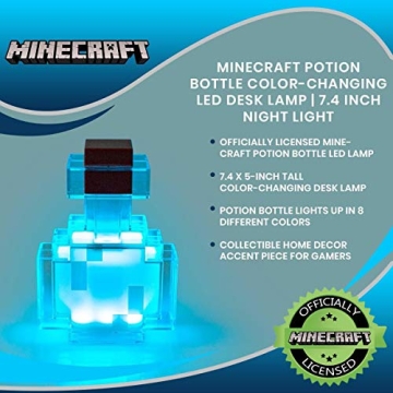 Minecraft Potion Bottle LED Lamp - Color Changing Night Light