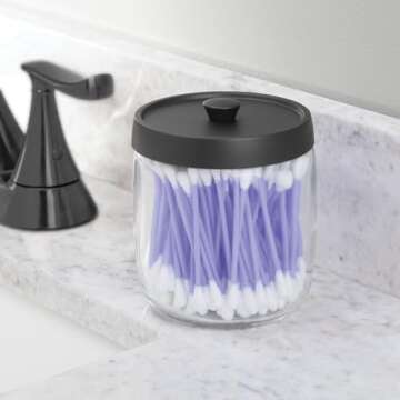 MetroDecor Glass Canister Jars for Bathroom Essentials