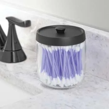 MetroDecor Glass Canister Jars for Bathroom Essentials