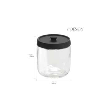 MetroDecor Glass Canister Jars for Bathroom Essentials