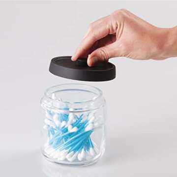 MetroDecor Glass Canister Jars for Bathroom Essentials