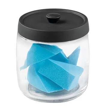 MetroDecor Glass Canister Jars for Bathroom Essentials