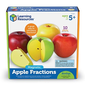 Learning Resources Magnetic Apple Fractions - Fun & Durable Learning Tool for Kids