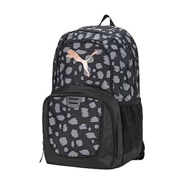 PUMA Evercat Contender Backpack - Stylish and Durable Rose Gold Cheetah Design